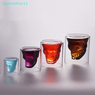 Habitatport แก้วไวน์คริสตัล รูปหัวกะโหลก ขนาด 25 75 150 250 มล.