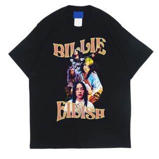 ไฟ! เสื้อยืด ผ้าฝ้าย พิมพ์ลาย Billie Eilish Street สําหรับผู้ชาย