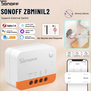 Zbmini-l2 Sonoff สวิตช์ไร้สายอัจฉริยะ Zigbee/wifi Mini 2 Way Wireless Ewelink Voice Control ผ่าน Alice Alexa Google Home Aube