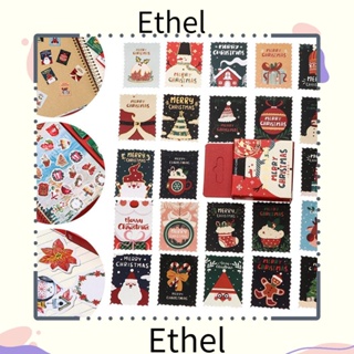 Ethel1 สติกเกอร์ฉลาก Merry Christmas สําหรับตกแต่งสมุดไดอารี่ อัลบั้ม 46 ชิ้น