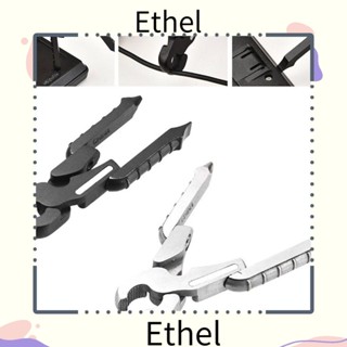 Ethel1 5-In-1 คีม ไขควง ไขว้ สเตนเลส อเนกประสงค์ ทนทาน ไม้บรรทัดตวง ไม้บรรทัด ช่องใส่ไขควง พับได้ เดินทาง