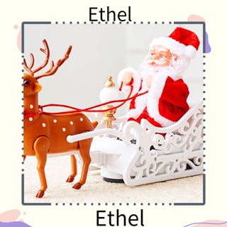 Ethel1 ของเล่นตุ๊กตากวางเอลก์ไฟฟ้า พร้อมเสียงเพลง ของขวัญคริสต์มาส สําหรับเด็ก