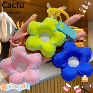 Cactu พวงกุญแจ จี้ดอกไม้น่ารัก อุปกรณ์เสริม สําหรับห้อยกระเป๋าเป้สะพายหลัง