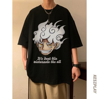 ใหม่ เสื้อยืดคอกลม แขนสั้น พิมพ์ลายการ์ตูนญี่ปุ่น One Piece โอเวอร์ไซซ์ แฟชั่นฤดูร้อน สําหรับผู้ชาย และผู้หญิง