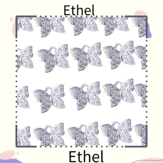 Ethel1 จี้คริสตัล พลอยเทียม รูปผีเสื้อ 14*17 มม. 20 ชิ้น สําหรับทําเครื่องประดับ DIY