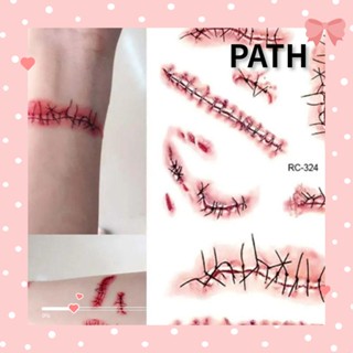 Path สติกเกอร์รอยสักชั่วคราว ลายรอยแผลเป็น รอยแผลเป็น รอยแผลเป็น รอยแผลเป็น รอยบาดเจ็บ สไตล์ฮาโลวีน 25 ชิ้น