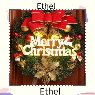 Ethel1 สายไฟ จี้ตัวอักษร Merry Christmas สีขาวอบอุ่น สําหรับแขวนตกแต่งภายใน ภายนอก