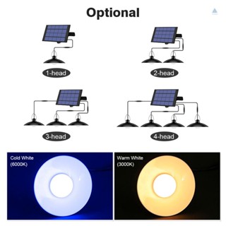 Tmt โคมไฟเพดาน LED พลังงานแสงอาทิตย์ 3 หัว กันน้ํา ชาร์จไฟได้ สําหรับแขวนตกแต่งสวน ลานบ้าน ประตู