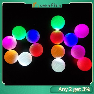 Rf ลูกกอล์ฟยางสังเคราะห์ มีไฟ LED เรืองแสง หลากสีสัน