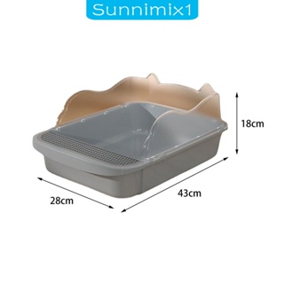 [Sunnimix1] กล่องทรายแมว กันกระเด็น เปิดด้านบน สําหรับห้องน้ําแมว