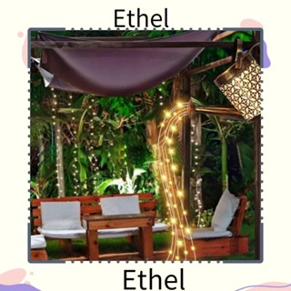 Ethel1 สายไฟหิ่งห้อย LED พลังงานแสงอาทิตย์ กันน้ํา สําหรับตกแต่งสวน