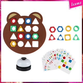 [Lsxmz] บอร์ดเกมจับคู่ปริศนา Montessori ของเล่นเสริมการเรียนรู้ สําหรับเด็กก่อนวัยเรียน