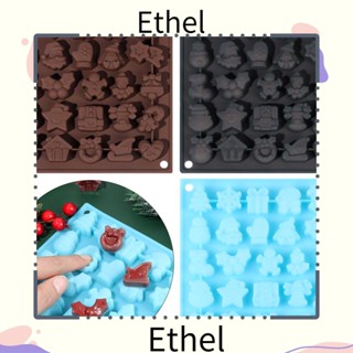 Ethel1 ถาดน้ําแข็งซิลิโคน ลายซานตาคลอส ธีมคริสต์มาส