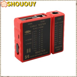 Shououy เครื่องทดสอบสายเคเบิล สายไฟ HDMI พลาสติก แบบพกพา RJ11 RJ12 RJ45