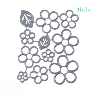 Blala แผ่นแม่แบบโลหะ ตัดลายดอกไม้ ใบไม้ห้าแฉก DIY สําหรับตกแต่งสมุด อัลบั้ม แสตมป์ กระดาษ