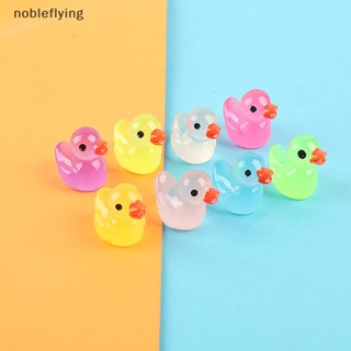 Nf ตุ๊กตาเป็ดเรืองแสง DIY สําหรับตกแต่งภูมิทัศน์ 5 ชิ้น