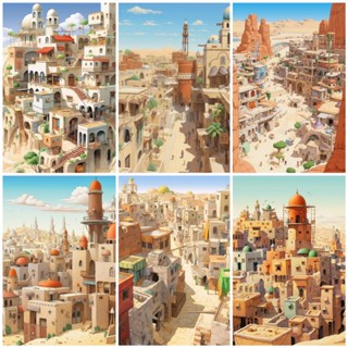 🔥ปริศนา🔥【Desert City】Jigsaw Puzzle 300 ชิ้น 500 ชิ้น 1000 ชิ้น Ultra HD Wood Puzzle การจัดส่งที่รวดเร็ว ปริศนา Bashwood พรีเมี่ยมพรีเมี่ยมสำหรับผู้ใหญ่ Unclassing ของขวัญวันเกิดปริศนาที่กำหนดเอง ปริศนาอะนิเมะ