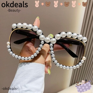 Okdeals แว่นตากันแดด UV400 ป้องกันรังสียูวี ขนาดใหญ่ เหมาะกับเดินชายหาด ท่องเที่ยว สตรีทแวร์ แฟชั่นสําหรับผู้หญิง