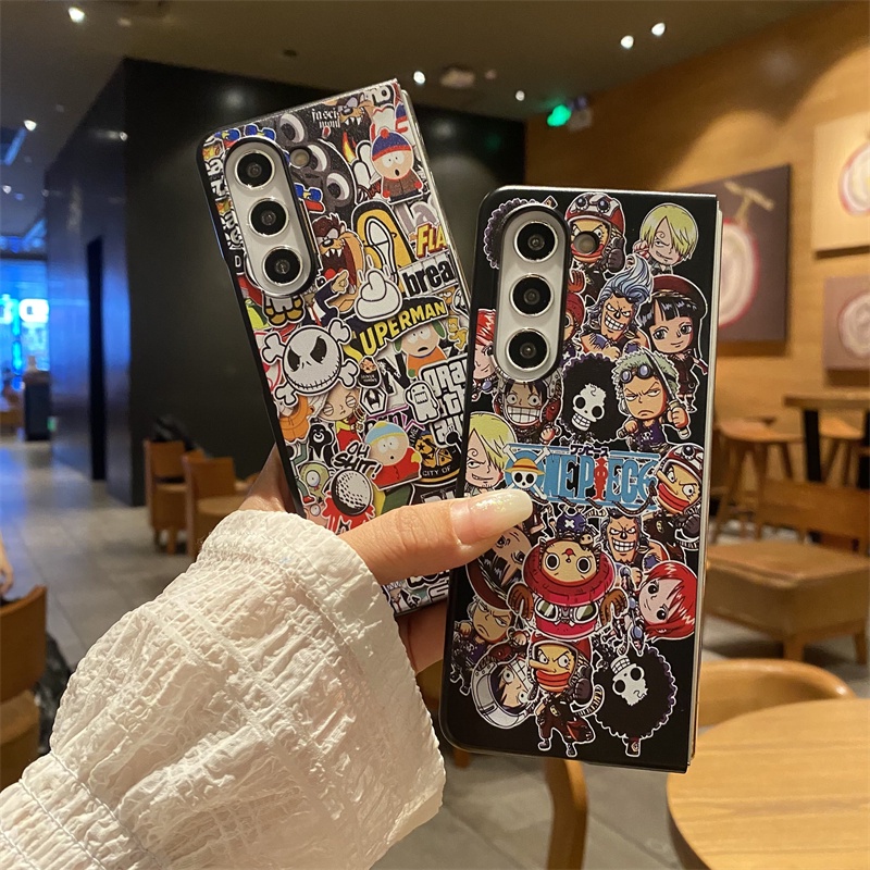 Samsung Galaxy Z FOLD7 รวมทุกอย่างเคสโทรศัพท์กันกระแทกแบบแข็ง galaxy z fold6 fold5 fold4 fold3 fold2 การ์ตูนภาพประกอบ PC เคสป้องกัน