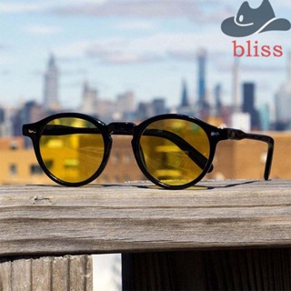 Bliss แว่นตากันแดด กรอบกลม ป้องกันรังสียูวี 400 สไตล์เกาหลี