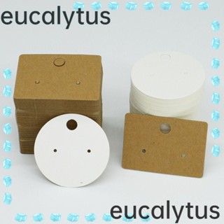 Eucalytus1 การ์ดโชว์ต่างหู กระดาษ ทรงสี่เหลี่ยม ทนทาน 200 ชิ้น