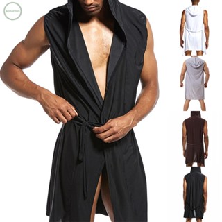 GORGEOUS~Men Hooded Nightgown Loungewear Nightgown Nightwear Pajamas Sleeveless