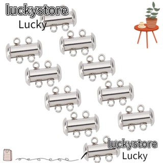 Lucky ตะขอล็อคโซ่ สเตนเลส หลายชั้น 15x10 มม. สําหรับสร้อยคอ สร้อยข้อมือ