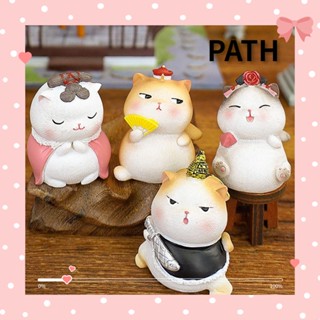 Path ฟิกเกอร์เรซิ่น รูปแมวจิ๋ว สําหรับตกแต่งสวน DIY