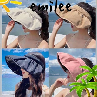 EMILEE หมวกบังแดด แบบนิ่ม สามารถพับได้ เหมาะกับเดินชายหาดกลางแจ้ง แฟชั่นฤดูร้อน