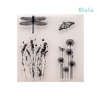 Blala แผ่นแสตมป์ซิลิโคนใส สําหรับตกแต่งสมุดภาพ การ์ด อัลบั้ม DIY