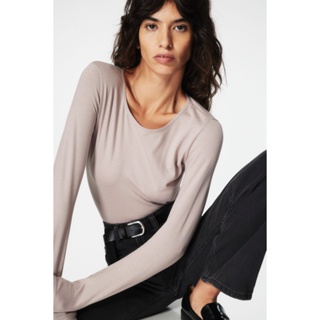 H&amp;M เสื้อเจอร์ซีย์แขนยาว Woman Long-sleeved jersey top 0768931_1