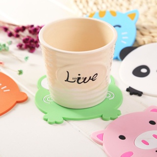 1 pcs ลื่นตาราง Placemat กาแฟ Coasters ขวด Mats ฉนวนกันความร้อนกันน้ำบนโต๊ะอาหารครัวซิลิโคนการ์ตูน Opp กระเป๋า mimay