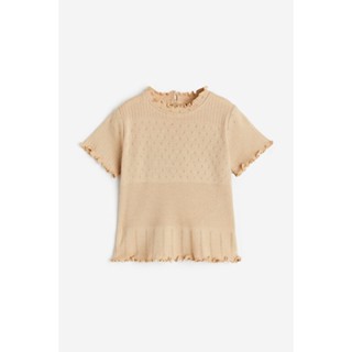 H&amp;M  Girl Pointelle jersey top 1129301_1