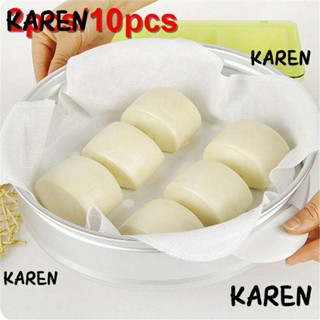 Karen แผ่นเกี๊ยวธรรมชาติ สําหรับนึ่งซาลาเปา ทําอาหาร 2 10 ชิ้น