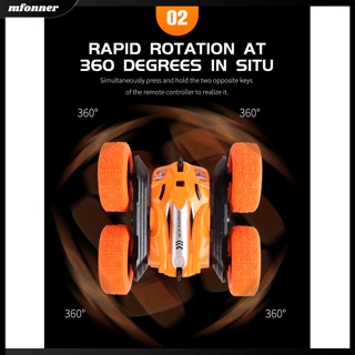 Eu รถผาดโผนบังคับ หมุนได้ 360 องศา 2.4ghz พร้อมรีโมตคอนโทรล สองด้าน สําหรับเด็ก