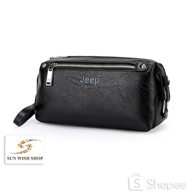 SUNWISH -Jeepbuluo-No.AU0905 กระเป๋าสะพายยาวสำหรับผู้ชาย คลิปเงินใหม่ซิปมือจับกระเป๋า