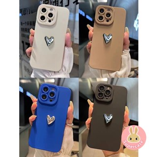 เคสโทรศัพท์มือถือ กันกระแทก ลายหัวใจ สีเงิน เรียบง่าย สําหรับ Huawei P60 Pro Nova Y61 4G Nova 10 SE Nova 10 Pro Honor X40 5G Y70 Plus 4G