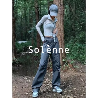 Solenne  กางเกงขายาว คาร์โก้ กางเกง ย้อนยุค 2023 NEW ทันสมัย Unique Korean Style ทันสมัย A93L4GY 36Z230909