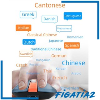 [Figatia2] เมาส์ไร้สาย แปลภาษาอัตโนมัติ เสียงเงียบ สําหรับเดสก์ท็อป