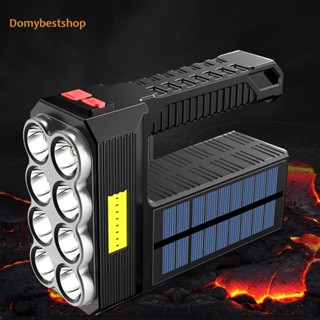 [Domybestshop.th] ไฟฉายมือถือ Led 8 ดวง COB 350LM พลังงานแสงอาทิตย์ 1200mAh Type-C ชาร์จ USB สําหรับตั้งแคมป์ เดินป่า