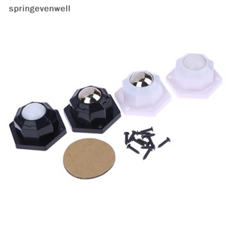 [springevenwell] ล้อเฟอร์นิเจอร์ ขนาดเล็ก 360 องศา 1/4 ชิ้น° ใหม่ พร้อมส่ง ล้อสเตนเลส มีกาวในตัว หมุนได้