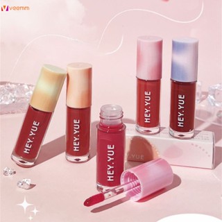 Water Light Bubble Lip Glaze ลิปกลอสบางเบาและให้ความชุ่มชื้น Natural Non-stick Cup ลิปสติกสาวไม่เหนียวเหนอะหนะ veemm