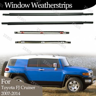 Zr ขอบซีลประตู หน้าต่างรถยนต์ สีดํา สําหรับ Toyota FJ Cruiser 2007-2014 4 ชิ้น