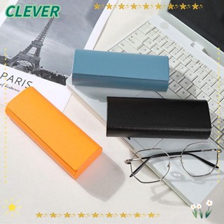 Clever กระเป๋าแว่นตากันแดด พับได้ สีพื้น ทนต่อแรงกด แฟชั่น