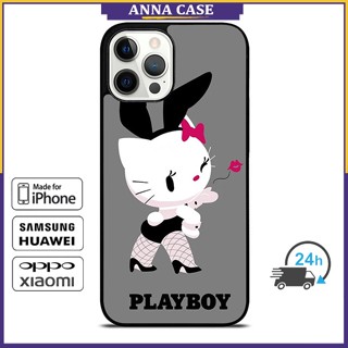 เคสโทรศัพท์มือถือ ลาย Playboy Hello Kitty 2 สําหรับ iPhone 14 Pro Max 13 Pro Max Samsung Galaxy Note10+ S21Ultra