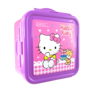 กล่องอาหารกลางวัน ทรงสี่เหลี่ยม ลาย Hello Kitty Bear