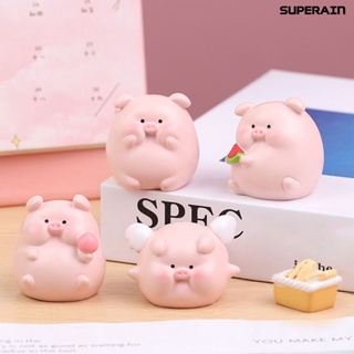 (super) ฟิกเกอร์รูปปั้นหมู กันลื่น ทนต่อสภาพอากาศ สําหรับตกแต่งห้องนั่งเล่น