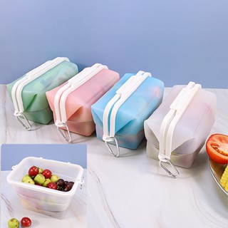 New Silicone Folding Lunch Box Food Grade Preservation Food Box Keep Food Fresh