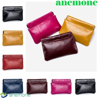 Anemone กระเป๋าเครื่องสําอาง หนัง PU ขนาดเล็ก ปิดเองได้ สร้างสรรค์ เหมาะกับฤดูใบไม้ผลิ สําหรับใส่ลิปสติก เหรียญ