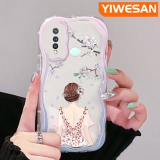 เคสโทรศัพท์มือถือ ซิลิโคนใส กันกระแทก ลายคลื่น สีสันสดใส สําหรับ VIVO Y19 Y5s